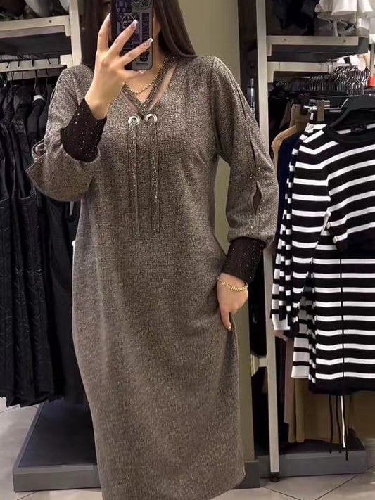 🥰【S-3XL】2023 nova jesensko-zimska pletena obleka za ženske